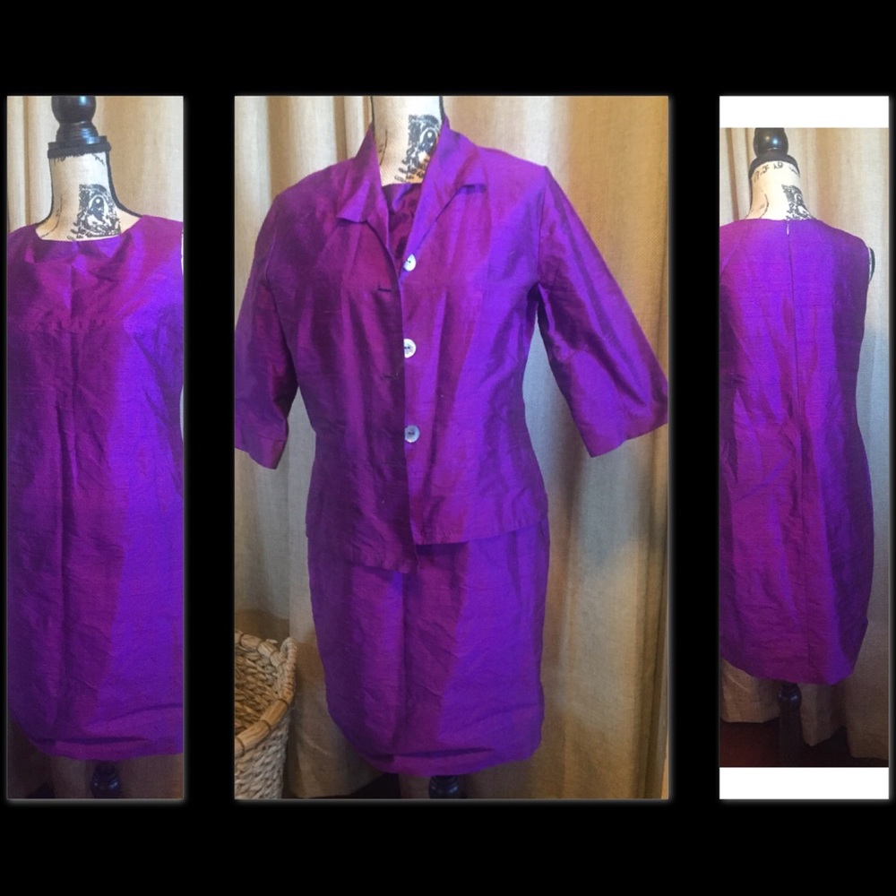 Oyako silk jacket and shift dress